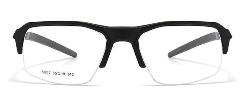 YIMARUILI Sportbrillengestell für Herren und Damen, Aluminium, TR90, Halbrahmen-Brille, Federbeine, optische verschreibungspflichtige Brillen 5857 – Detail 9