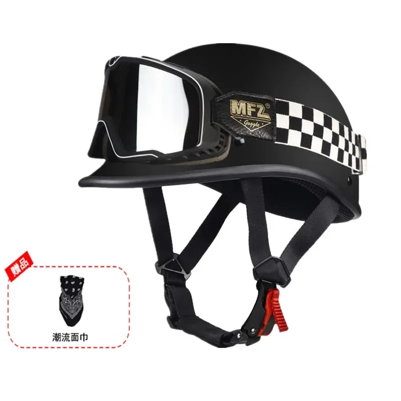 New Japanese Summer Motorcycle Half Helmet Men Women Cycling Vintage Moto Safety Helmet Capacetes Casco Cross-country Trip Gift