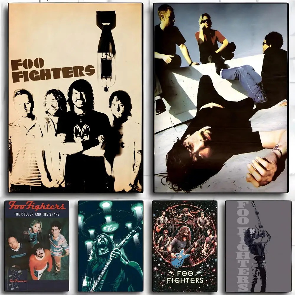 Band F-Foo Fighters S Poster Wall Art Print Art Suitable for Living Room Bedroom Bar Parlor Home Decor Gift