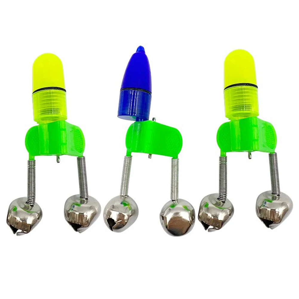

Fishing Pole Fish Bite Lure Alarm with Twin Bells Ring LED Night Fishing Rod Bite Bait Alarm Light Outdoor Fishing Tackle