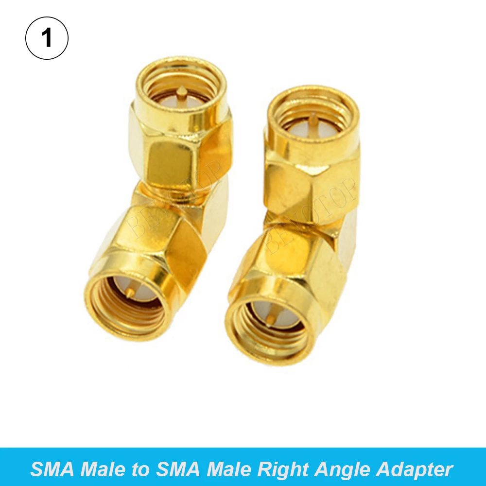 10Pcs/Lot SMA to SMA Male/Female 90/135 Degree RF Coaxial Adapter 50Ohm Converter for WIFI 4G Antenna