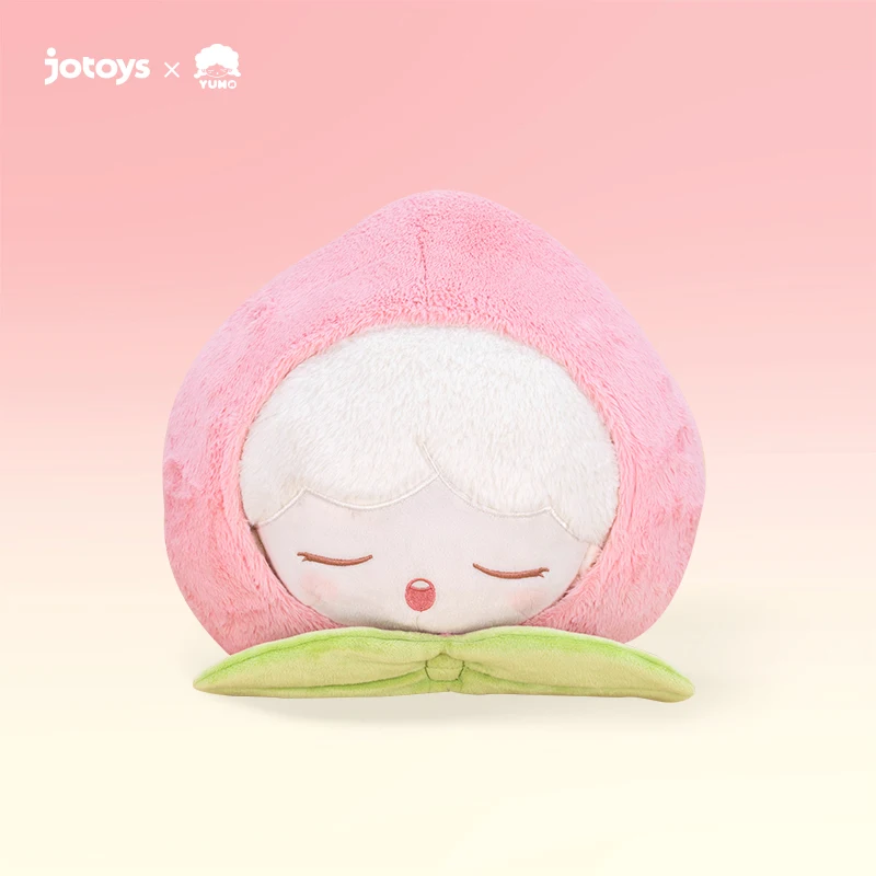 JOTOYS YUMO Shy Peach Pillow Detachable Headgear Toys Doll Cute Anime Figure Desktop Ornaments Gift Collection