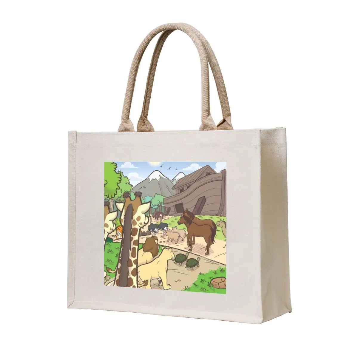 

Noah's Ark Tote Bag cute pouch bag woman shopping bag eco pack Customizable tote