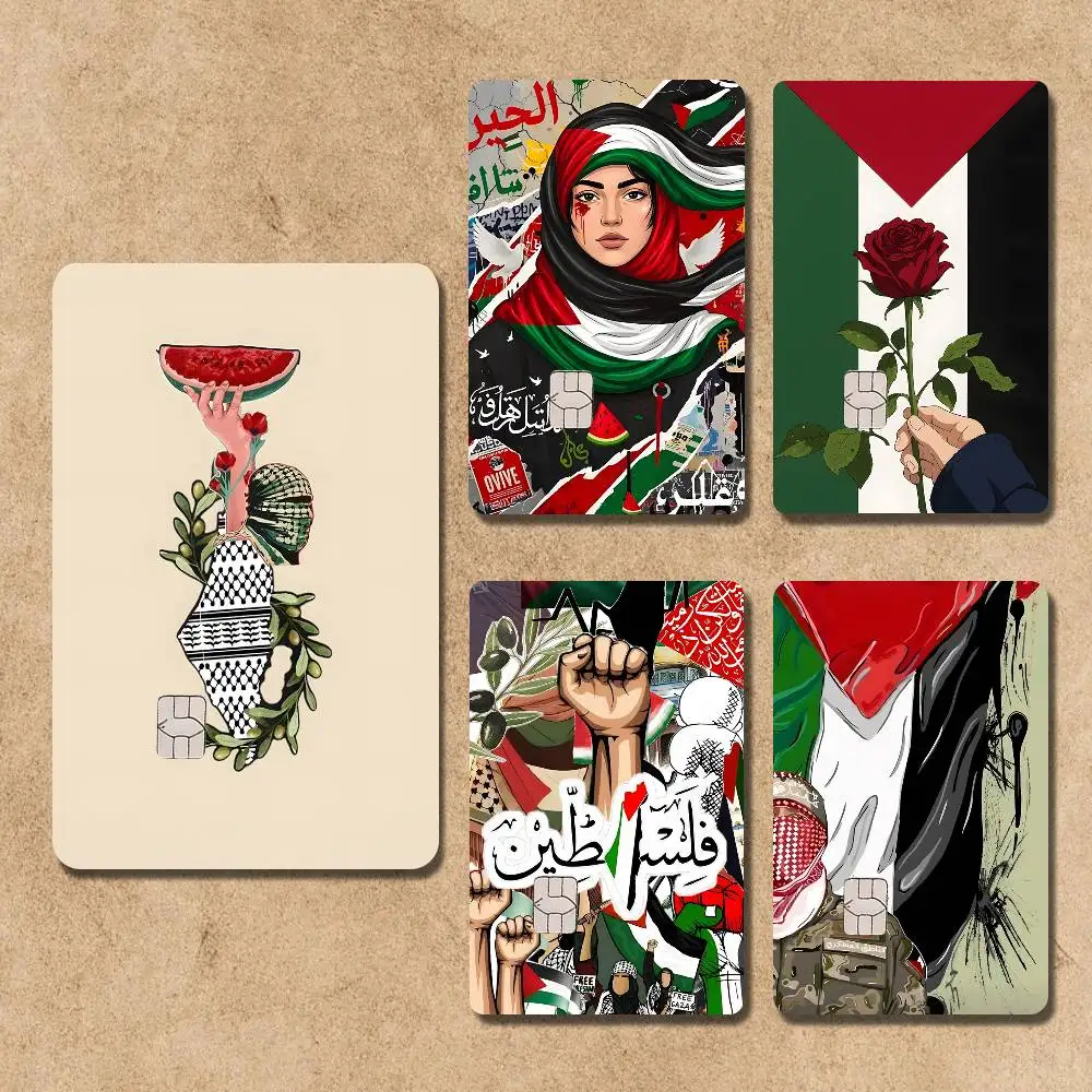 

Keffiyeh P-PalestineS-Flowers Name Card Sticker Decorate Bank Card Couple Student Supplies Decals Patch Documents Birthday Gift