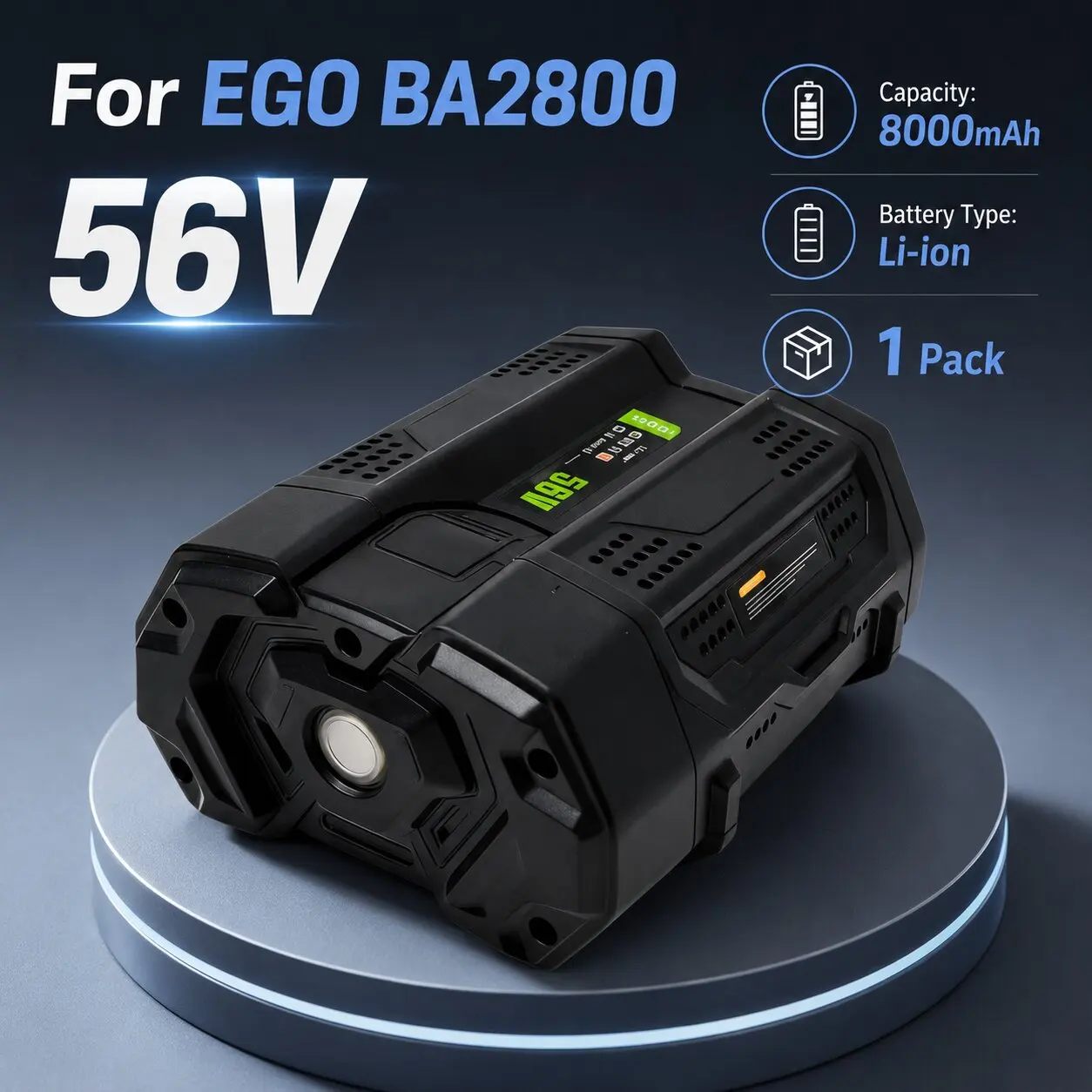 Hochleistungs-Ersatzakku für Elektrowerkzeuge, für EGO 56V 8,0Ah, kompatibel mit BA2800 BA2800T BA4200 CS1604 CS1804 CS1403
