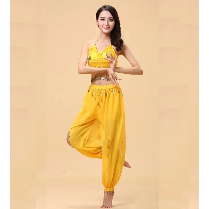 2025 novo conjunto de 2 peças trajes orientais profissionais feminino barriga para mulher traje de dança indiana vestido de bollywood ☆ ★ ee ☆ ★