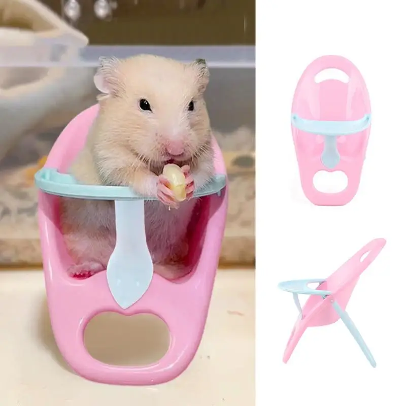 Small Hamster Dining Table With Tray Resting High Chair For Hedgehog Guinea Pigs Other Small Animals Dining Table Resting Chair