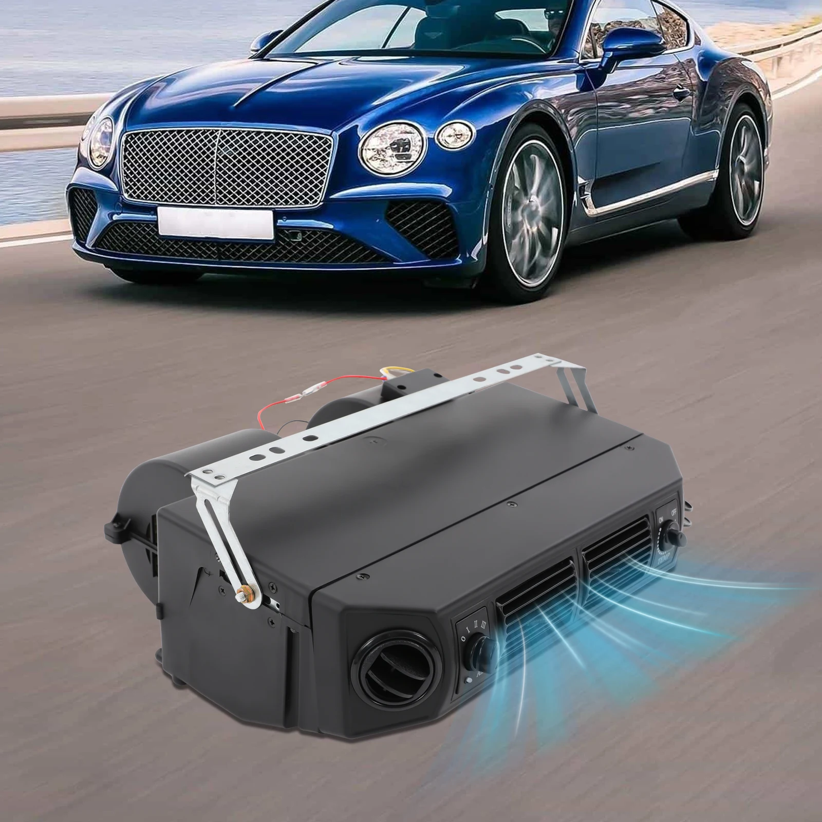 مبخر تكييف الهواء للشاحنة 24 فولت 3 سرعات 3300 كيلو كالوريتي/ساعة 2 منافذ مصبغة لمركبات البناء الزراعية RVs