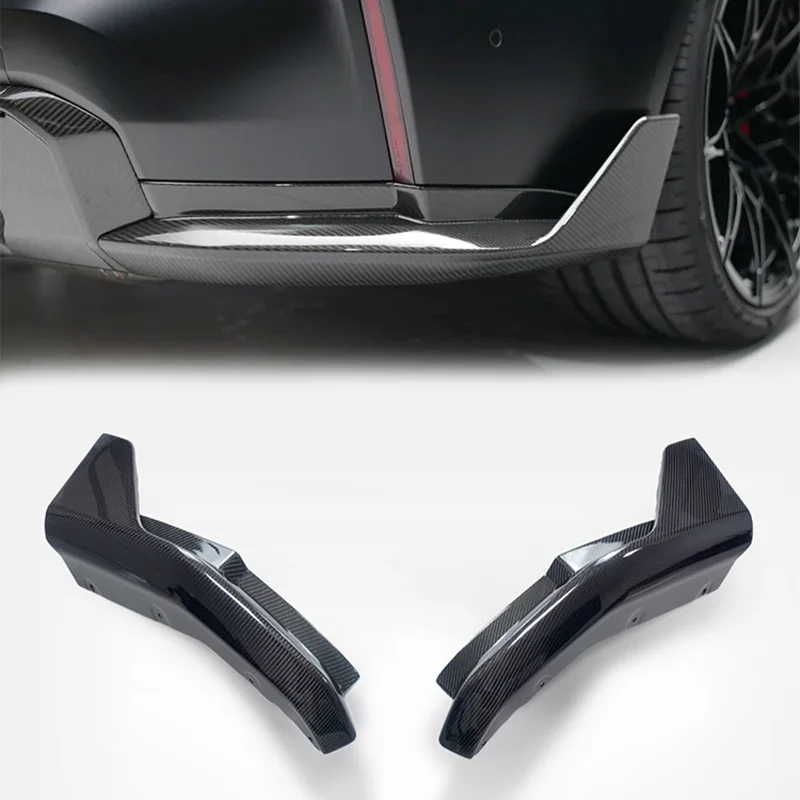 

For BMW M3 G80 Sedan Pre-Preg Carbon MP Type Rear Bumper Side Splitter (Pair)，Rear End Aerodynamic Component