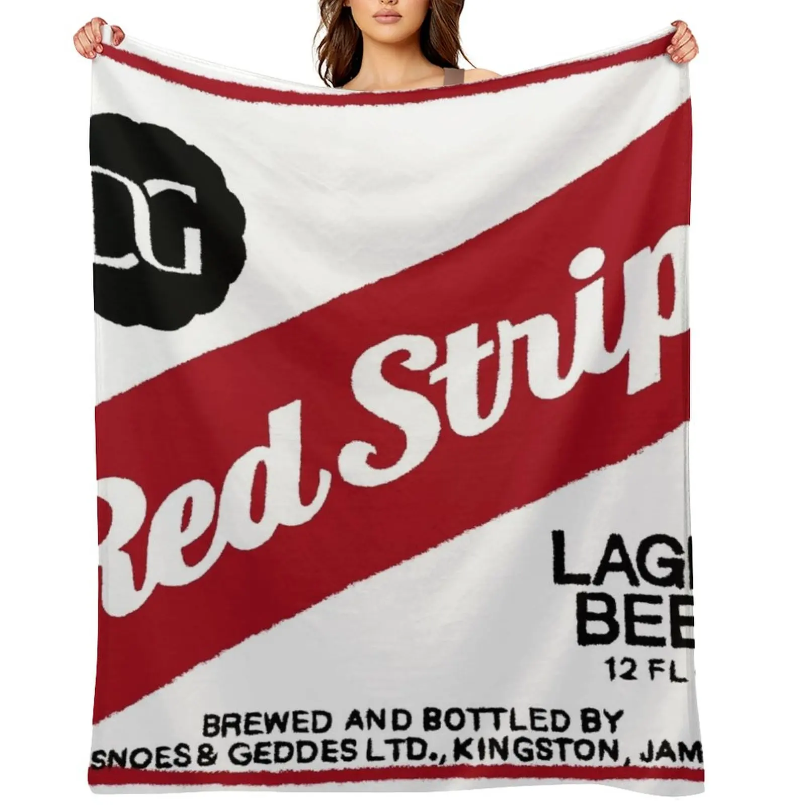 

Red Stripe transparent POP Throw Blanket Furrys For Baby Softest Vintage Blankets