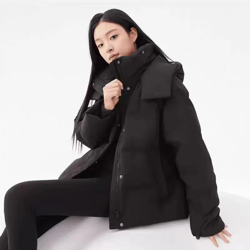 2024 New Fashion Joker Down Cotton-padded Jacket Ladies Hooded Cotton-padded Jacket Winter Casual Ladies Cotton-padded Coat Top