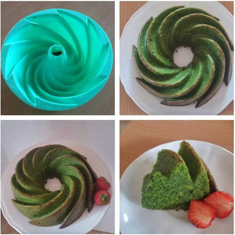 قوالب خبز سيليكون على شكل زهرة 9.6 بوصة، صينية عيد ميلاد الذكرى السنوية-قوالب كعكة سيليكون لحفلات الزفاف وحفلات الزفاف لحواجب الكعك