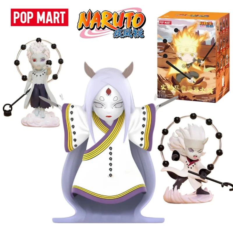 POP MART Naruto Sasuke Ninja World War Series Blind Box Modell Desktop-Dekoration Sammlerstück Spielzeug Jungen Geburtstag Überraschungsgeschenk