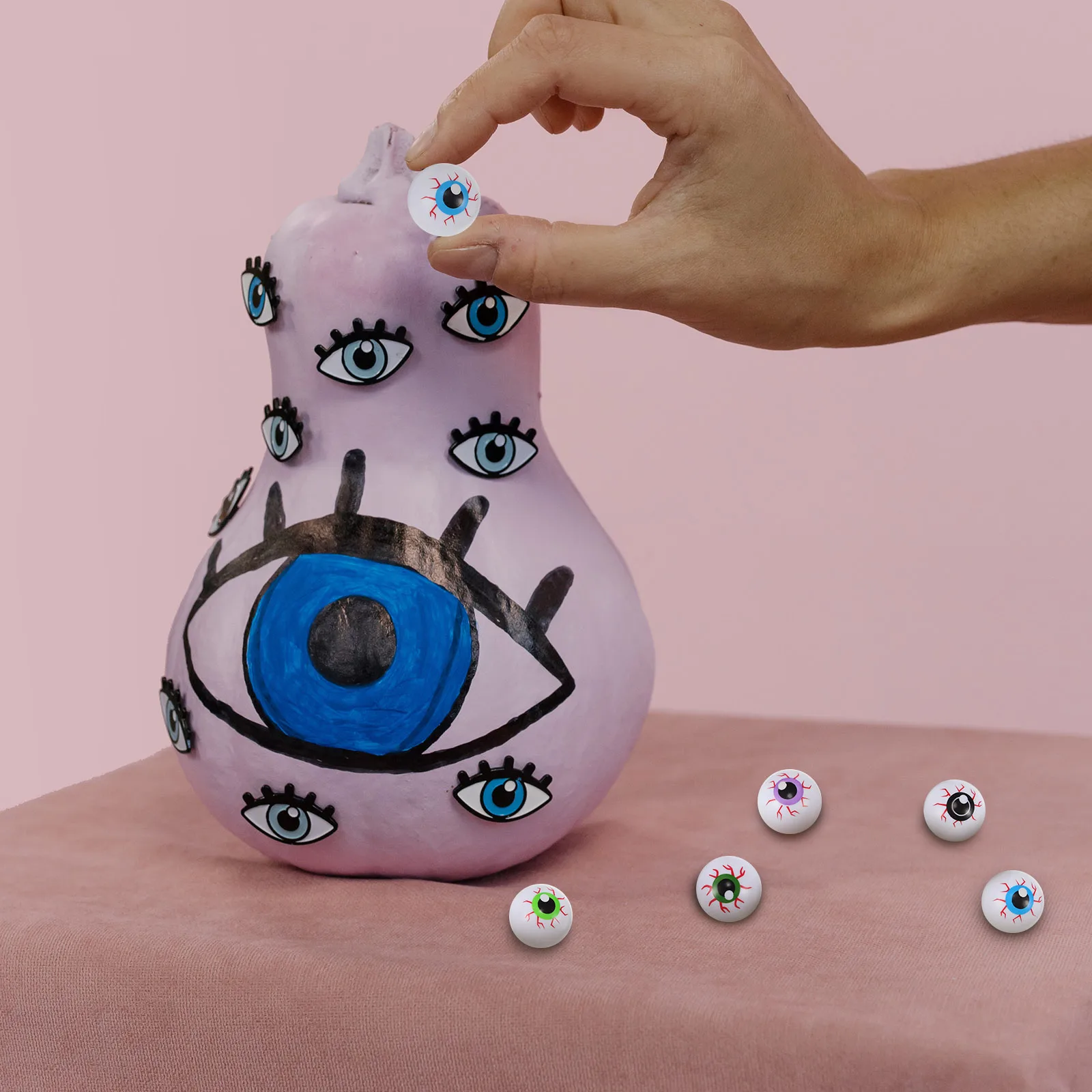 20 pcs Halloween Eyeballs Realistic Fake Eye Balls Plastic Party Supplies Decor For Crafts Props Ghostly Decoration