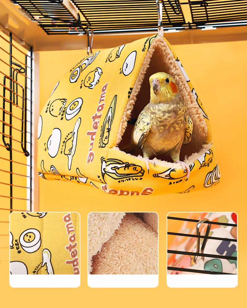 Pet Bird Parrot Cages Warm Bird Hammock Hanging Tent Bed for Bird Sleeping Bird Cage Decoration Accessories Bird House Bird Nest