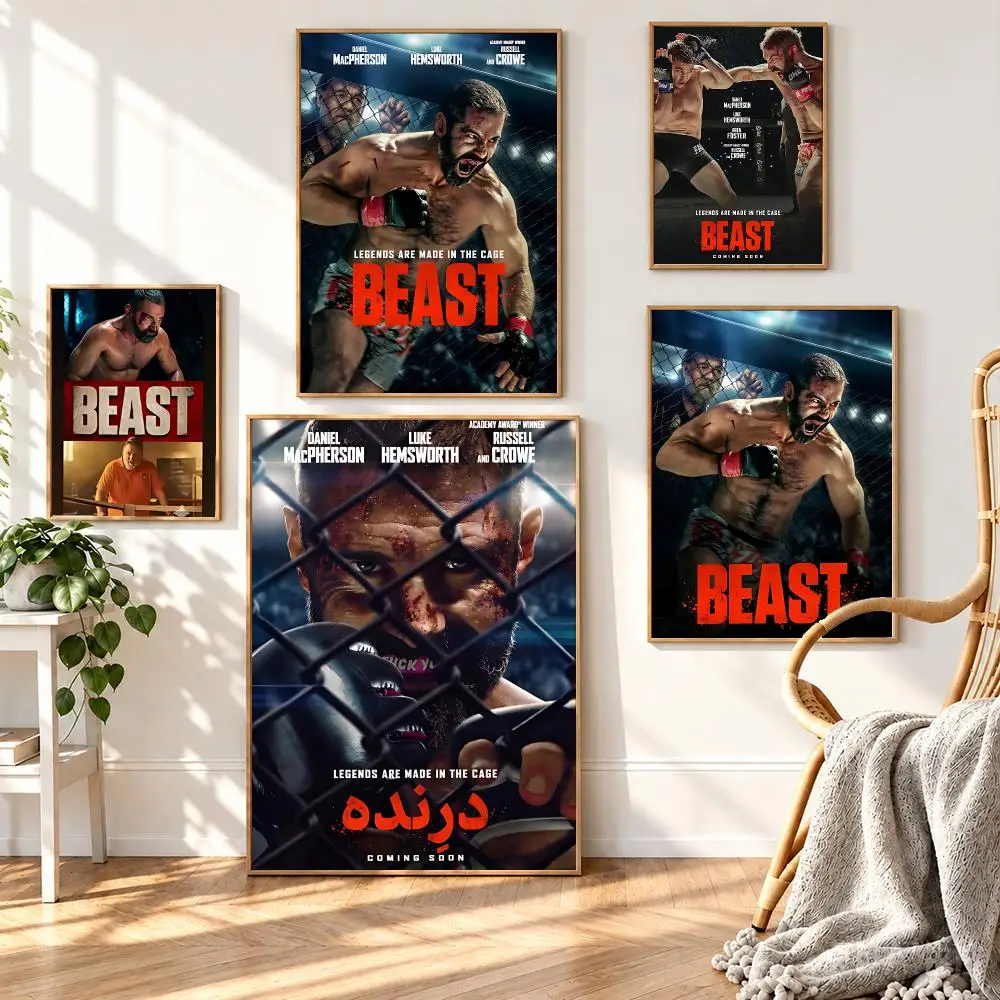 Movie Beast Poster HD poster wall art self-stick no-residue for home cafe office great gift