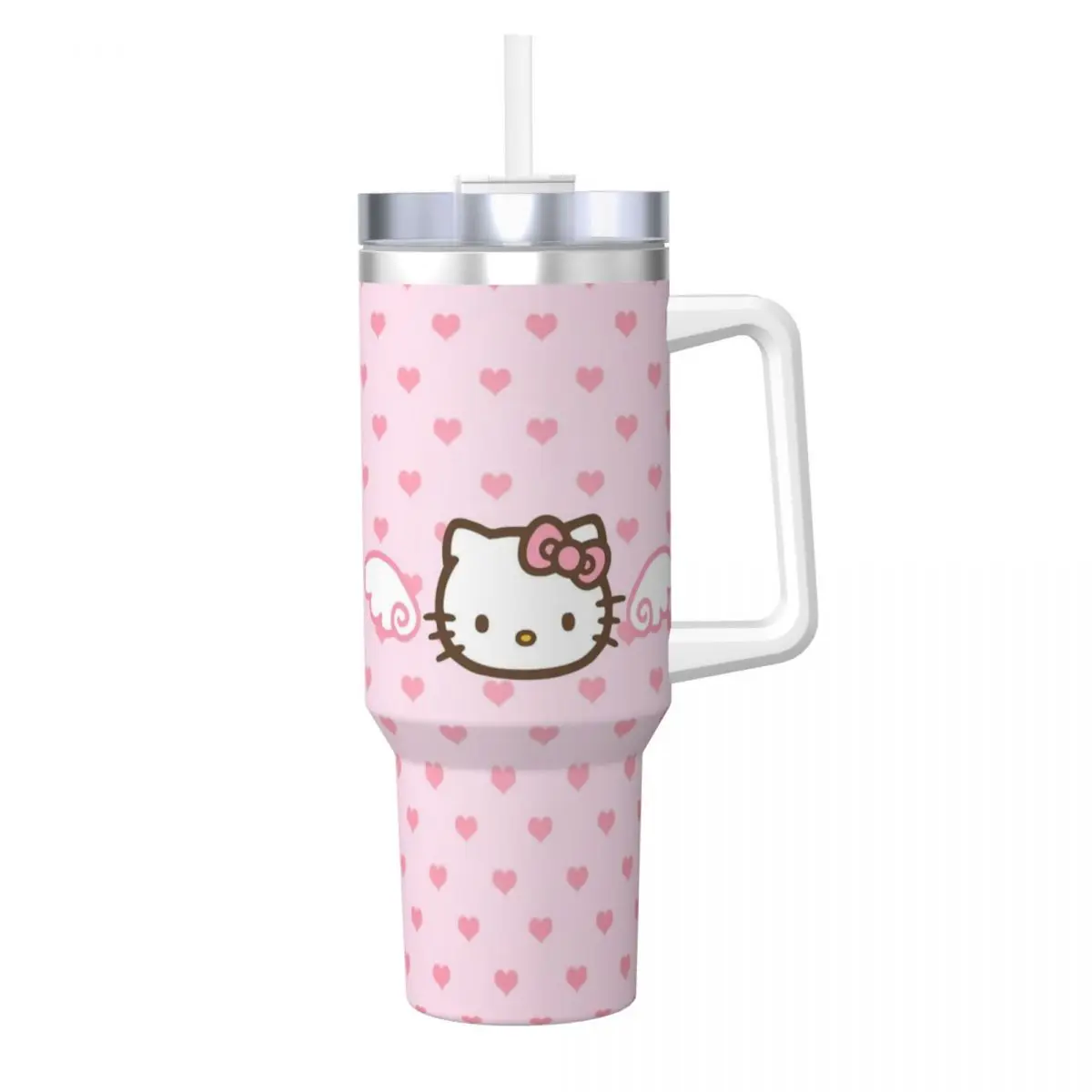 

Sanrio Hello Kitty 40 Oz Ultimate Tumbler with Handle and Straw Vacuum Insulated Tumbler