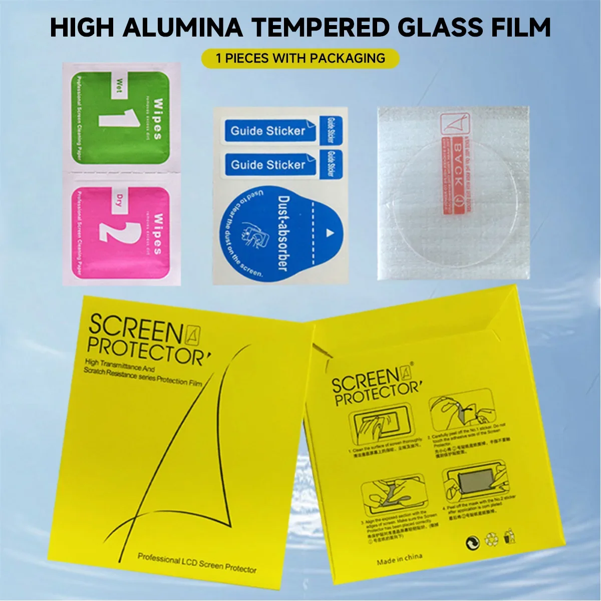 Screen Protector for Amazfit Balance, Tempered Glass, Smart Watch Screen Protector, 9H, 2.5D Film