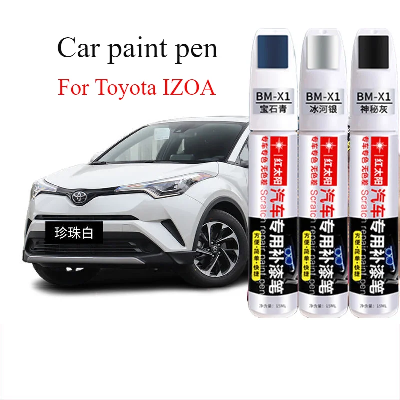 For Toyota IZOA Refinish Pen Pearl White Knight Blue Car Paint Scratch For Toyota IZOA Mo Yuan Black Spot Pen