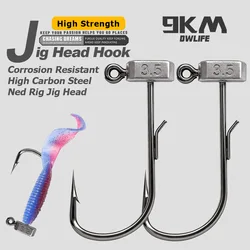 Anzuelos Jig Head Ned Rig con retenedor de cebo de alambre soldado