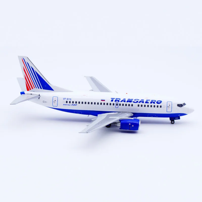 XX20251 Alloy Collectible Plane Gift JC Wings 1:200 Transaero Airlines Boeing B737-500 Diecast Aircraft Model VP-BYQ With Stand