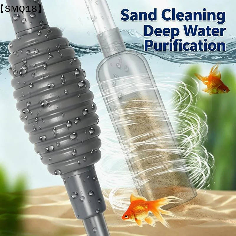 Portable Manual Siphon Aquarium Gravel Cleaner Pump with Filter Nozzle Efficient Fish Tank Cleaning Tool for Home Aquarium Care