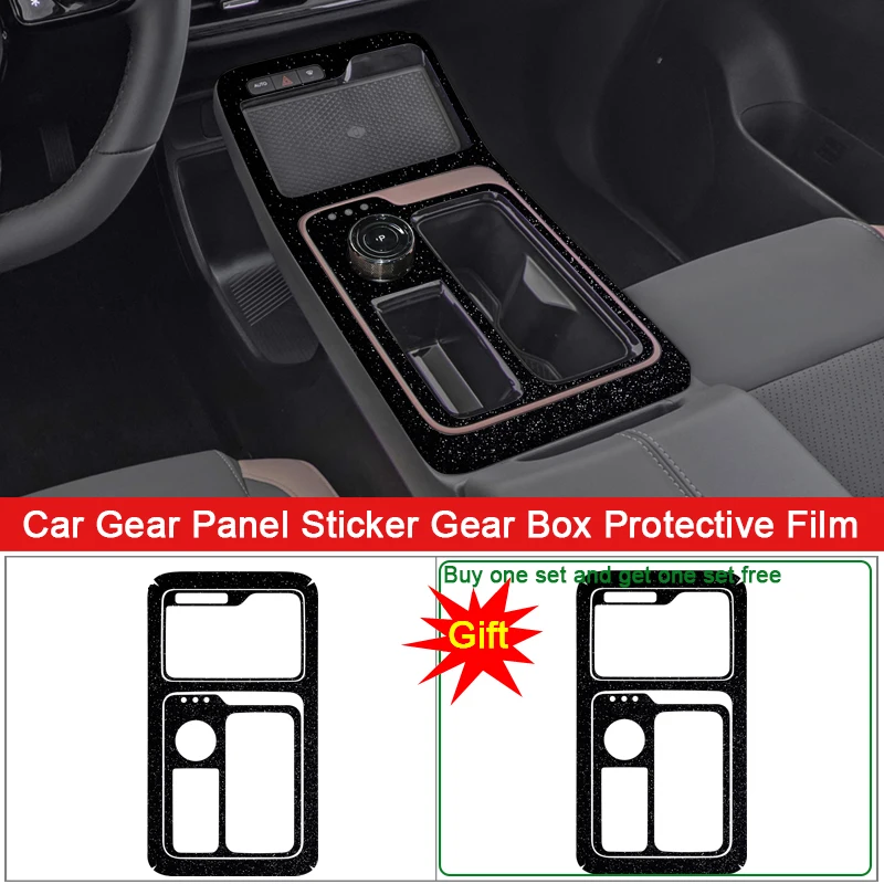 

Car Interior Sticker Fit For GAC Aion Y 2021 2022 2023 Car Gear Panel Sticker Gear Box Protective Film Carbon Black Accessories