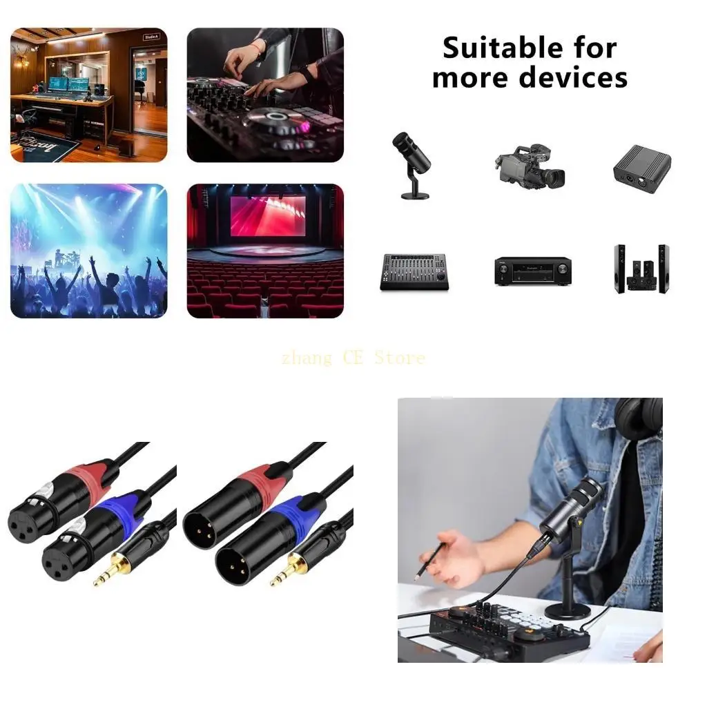 M5TD 3.5mm Stereophonic To Double Input Cable Additional Bronze Conductors Strong Plan