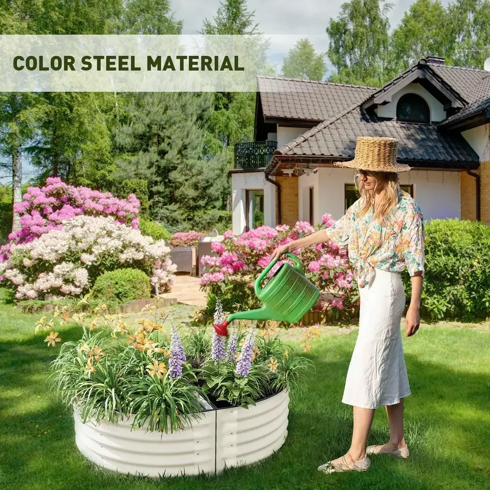 42 Long x 24 Wide x 17 High Galvanized Raised Garden Bed, Durable Outdoor Planter for Flowers, Vegetables, and Herbs, Set of 2,
