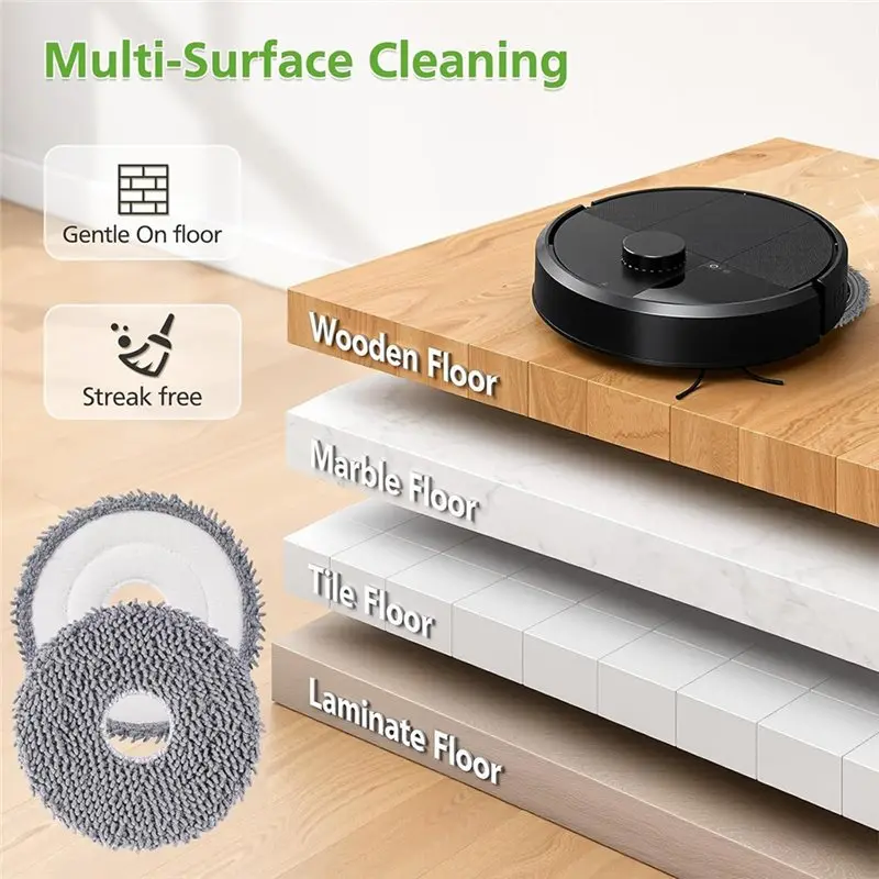 A02F-10 Pack Mop Pads Compatible For Irobot Roomba 505X, Plus 405/505 Combo 507/4020 Microfiber Vacuum Mop Pads