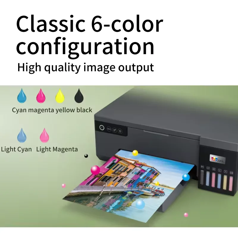 New Tech High Speed 6 Color Ink Paper Digital Professional Continuous 3D Photo Printing Machine L8058 Inkjet Printer