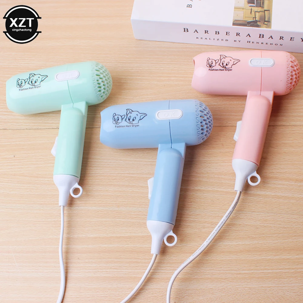 Fashion Mini Folding Hair Dryer 450w Low Power Household Travel Dorm Hair Dryer Two-Speed Wind Hair Dryer Salon Modeling Tool