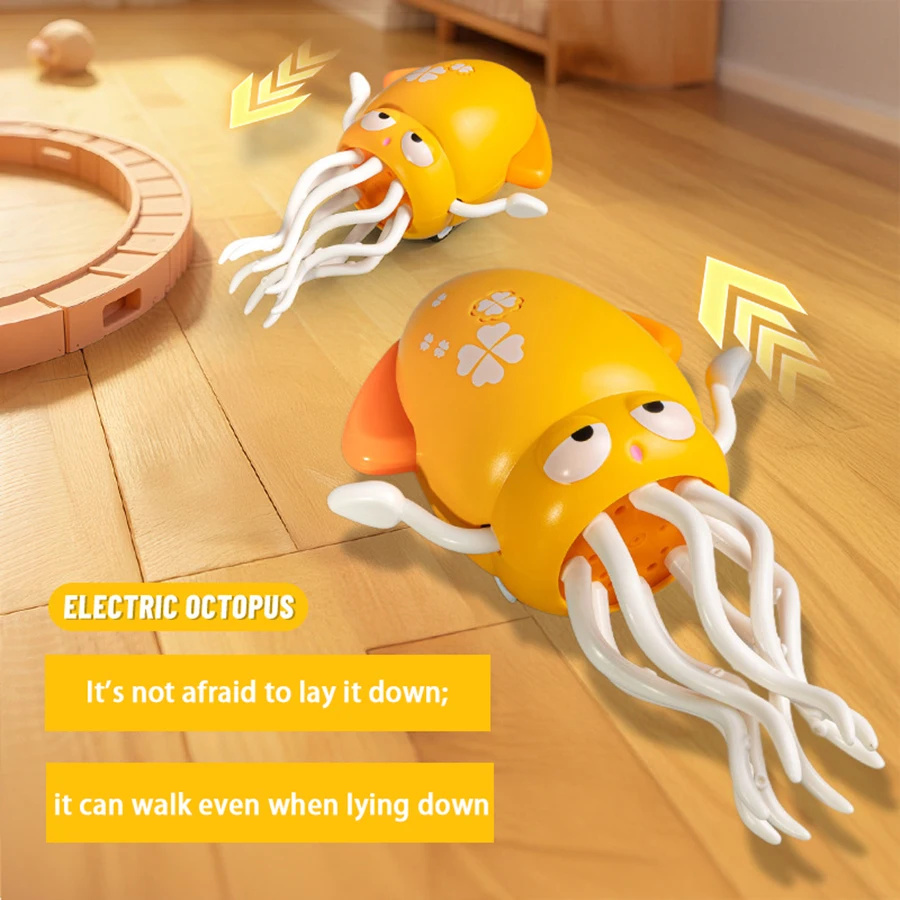 Tanzendes Oktopus-Spielzeug mit Lichtern und Musik, interaktive kriechende Oktopus-Kindergeschenke und interessantes teilweichendes Spiel ac