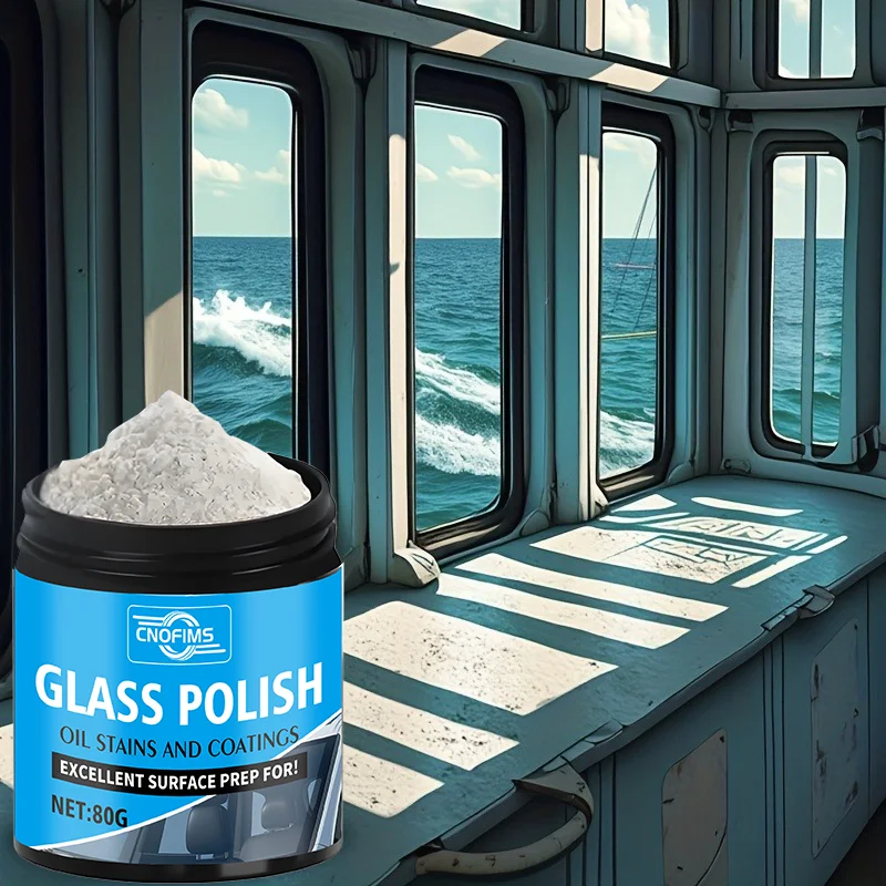 80g general purpose glass polishing powder, repairs minor scratches on glass, improves glass transparency, suitable for home and