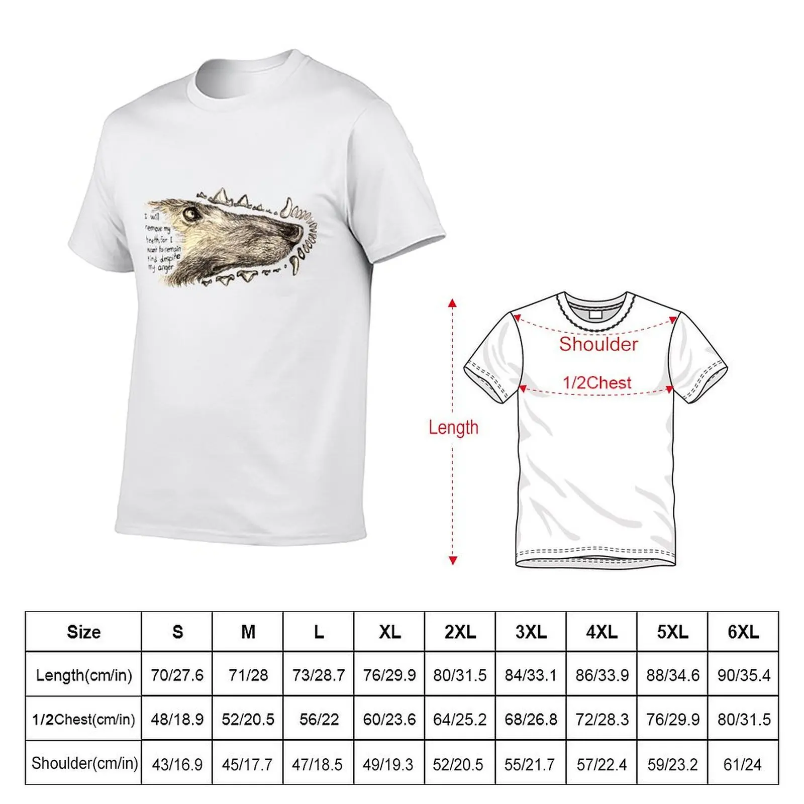 I will remove my teeth T-Shirt blanks kawaii clothes T-shirts for men cotton