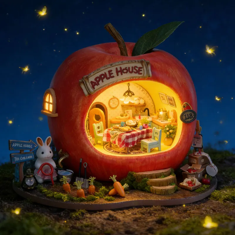 

Набор для сборки 3D-пазла «Миниатюрный фруктовый домик»: модель для самостоятельной сборки, игрушка ручной работы, декор для комнаты/спальни, подарок на день рождения для девочки