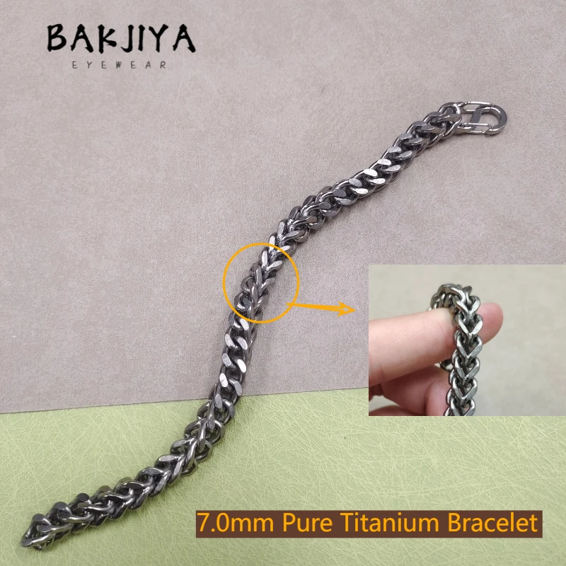 

7mm Pure Titanium Bracelet For Men Hip Hop Senior Dragon Bone Chain Personalized Lightweight Skin Friendly Non Allergic Bracelet