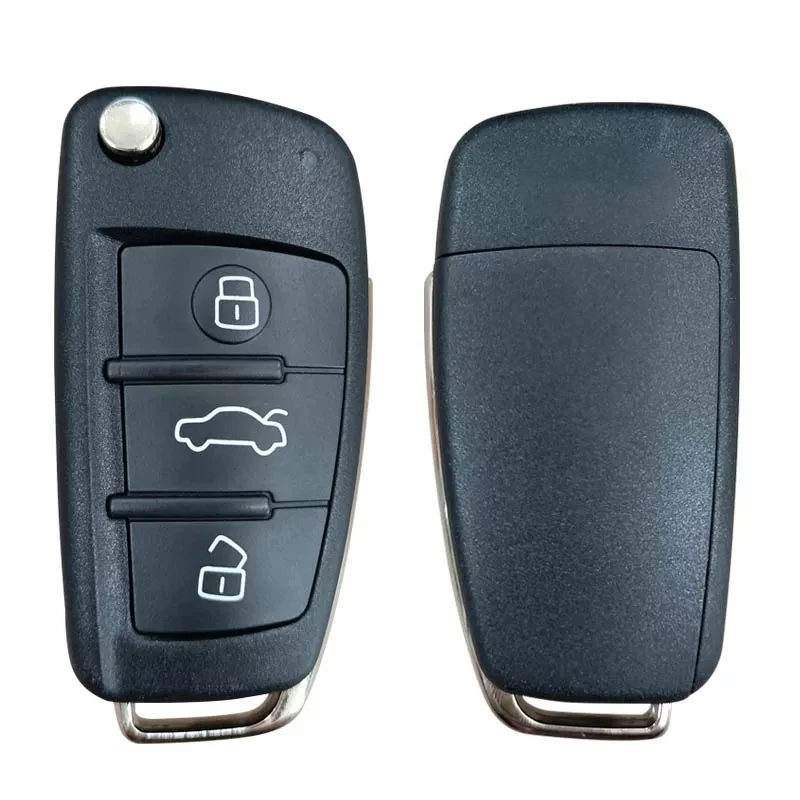 CN008065 Aftermarket 3 Button Flip Key For A-udi Q7 A6 Remote Frequency 433 Mhz 8E Chip FCCID Number 4F0837220M