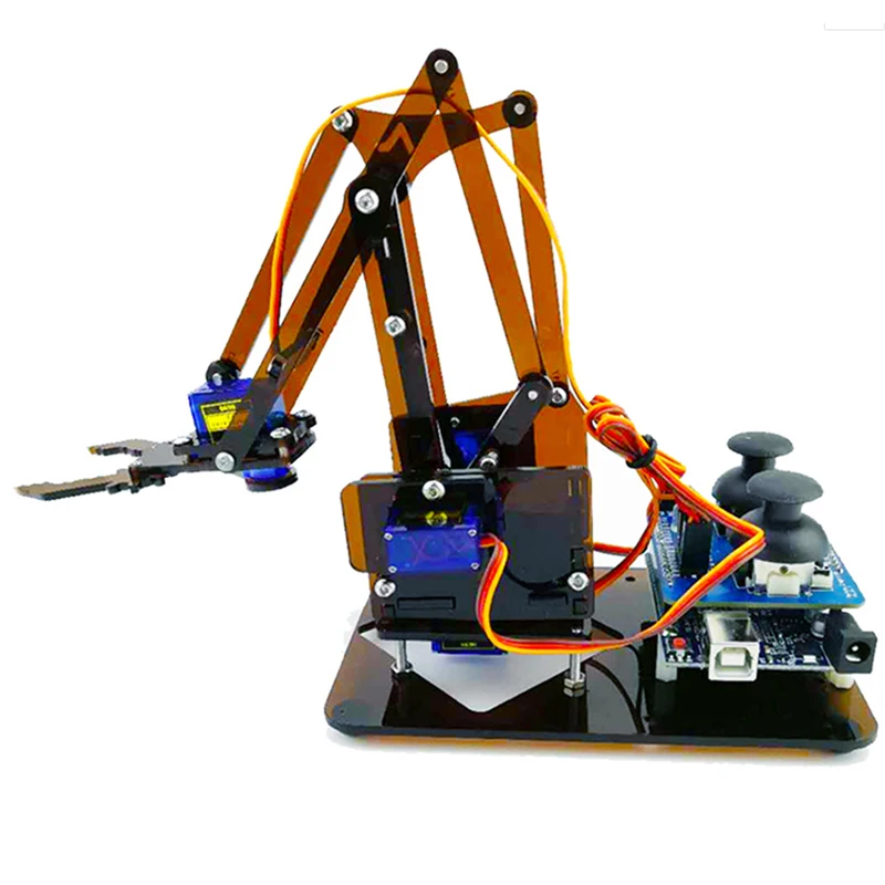 uno-r3-組立不要-アクリル製ロボットアーム-arduino-メーカー学習-diyキット-ロボットクロー