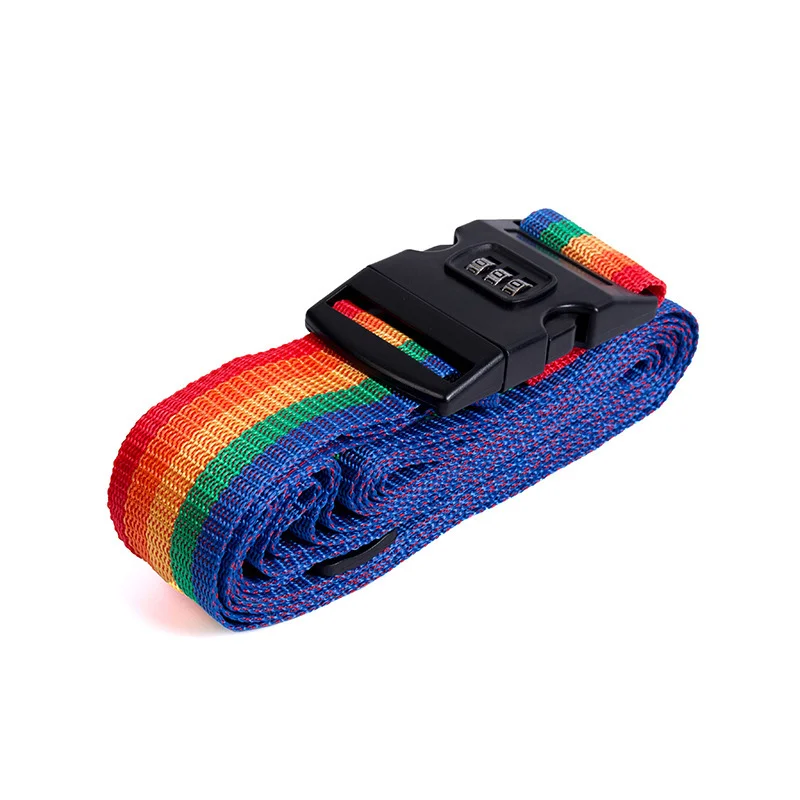 متعدد الألوان قابل للتعديل عبر السحابة حزام الأمتعة السفر قفل الأمتعة حقيبة لوازم السفر المجمعة الأمتعة حبل 420x5cm