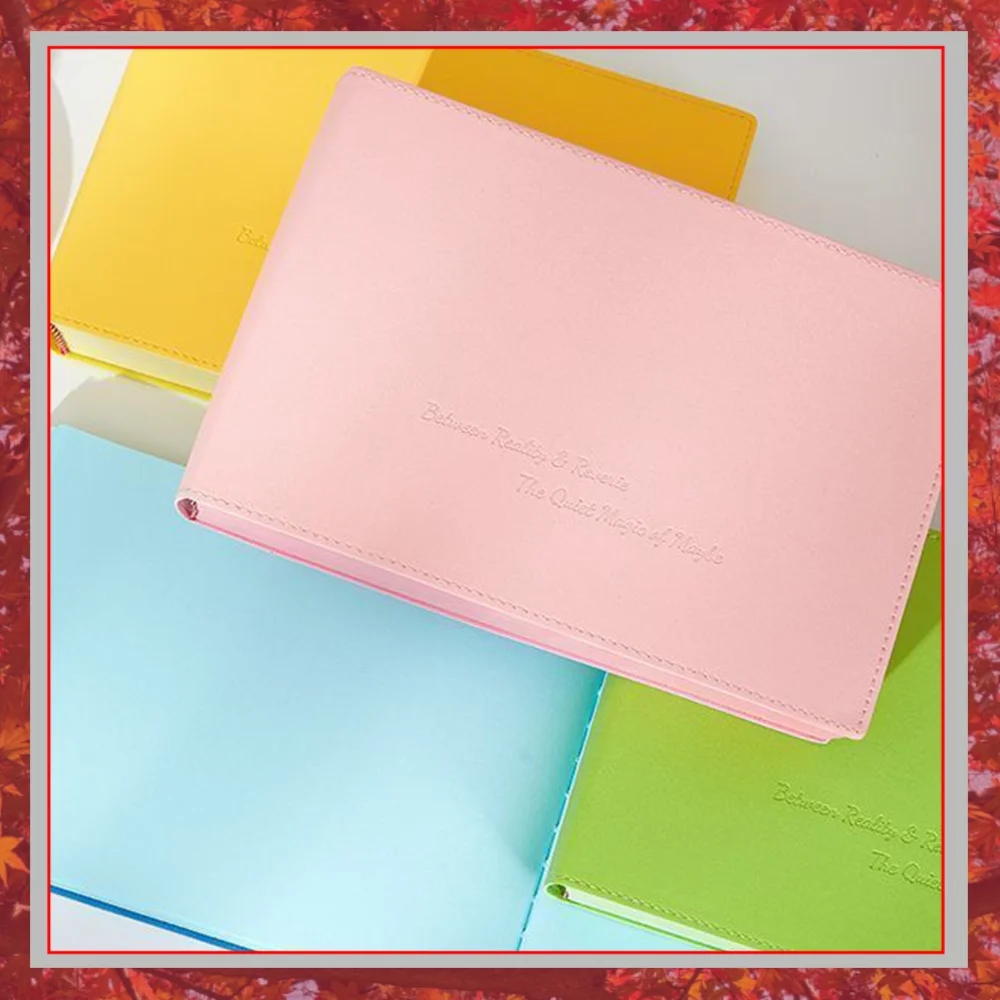 Thickened Color Brick Notebook with 720 Solid Color Pages Cute Diary Planner with PU Leather Cover for Women Men Office Work