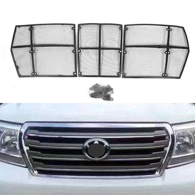 

For Toyota Land Cruiser 200 FJ200 2008 2009 2010 2011 2012 2013 2014 2015 Car Insect Screening Mesh Front Grille Insert Neting