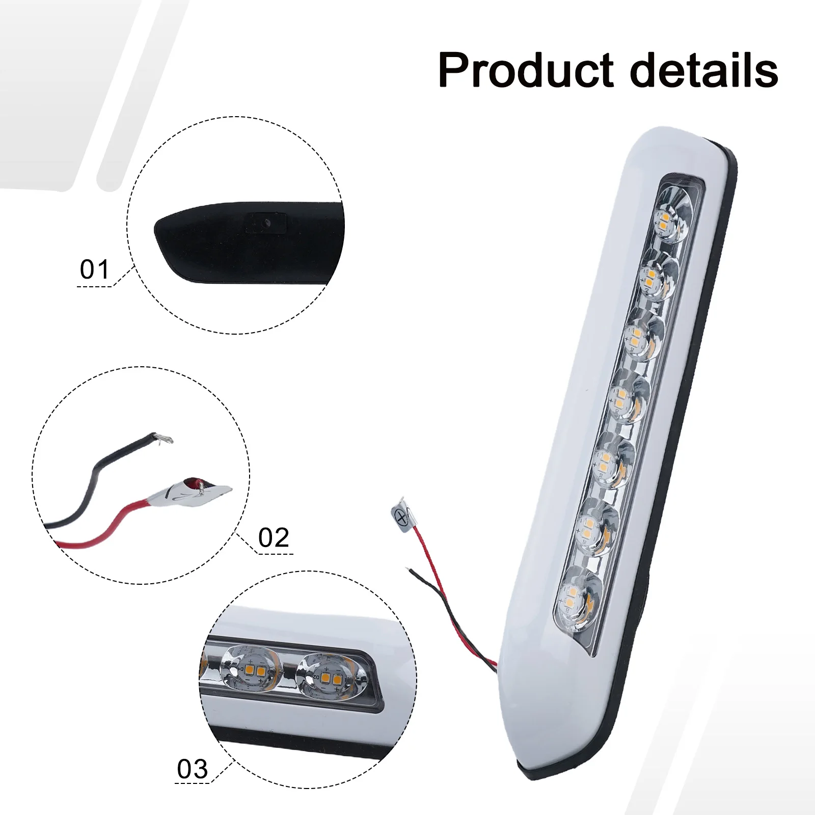 Car RV Lighting Car Accessories 8W ABS Awning Porch Light RV LED RV LED Light High Quality Brand New Car RV Lighting