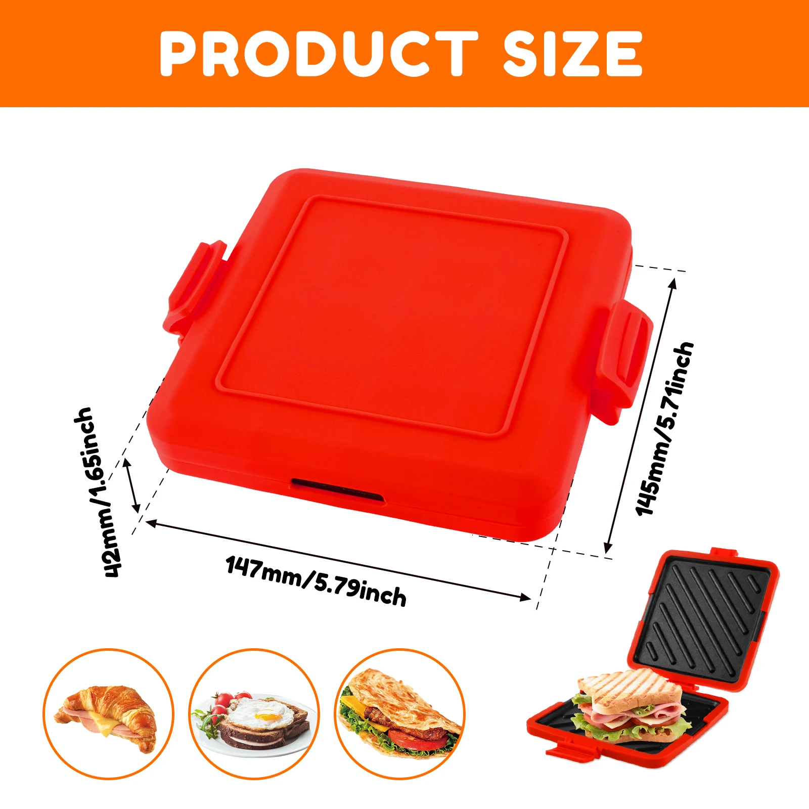 Nonstick Plate Toastie Sandwich Maker Toastie Maker Waffle Mold Microwave Toastie Sandwich Maker Convenient And Fast