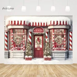 Avezano Christmas Photography Background Gift Shop Holiday Experience Kringles Candy Store Snowfield Funnytree Photo Props