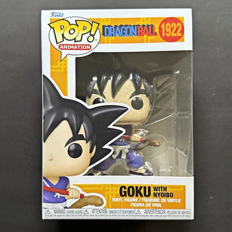Goku with Nyoibo #1922 Funko Pop! Original Dragon Ball Vinyl Figure Desktop Ornament Toy Anime Collectible Model Gift for Fans