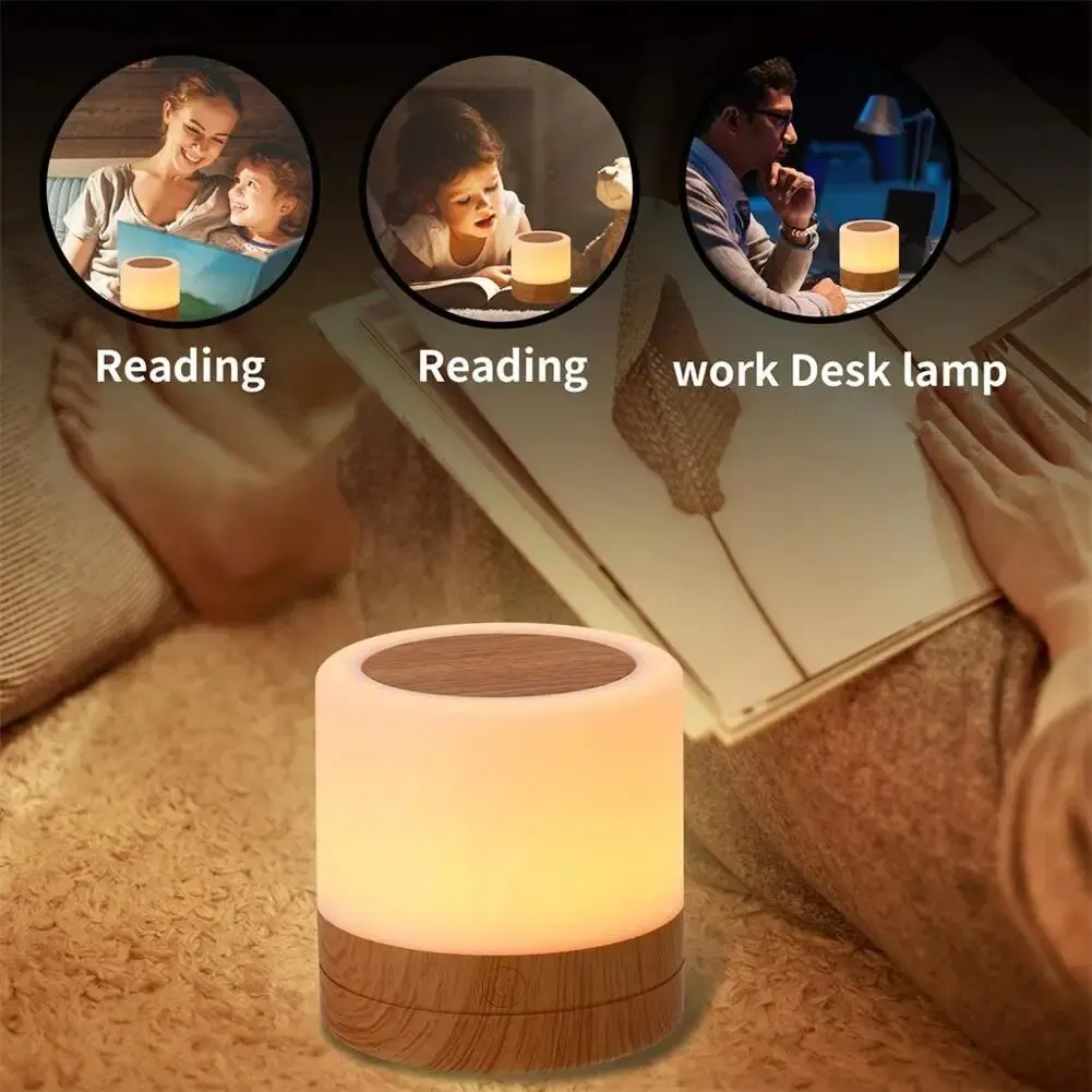 Portable Night Light Adjustable Brightness Usb Rechargeabl Eye Protection Table Lamp Bedside Lamps