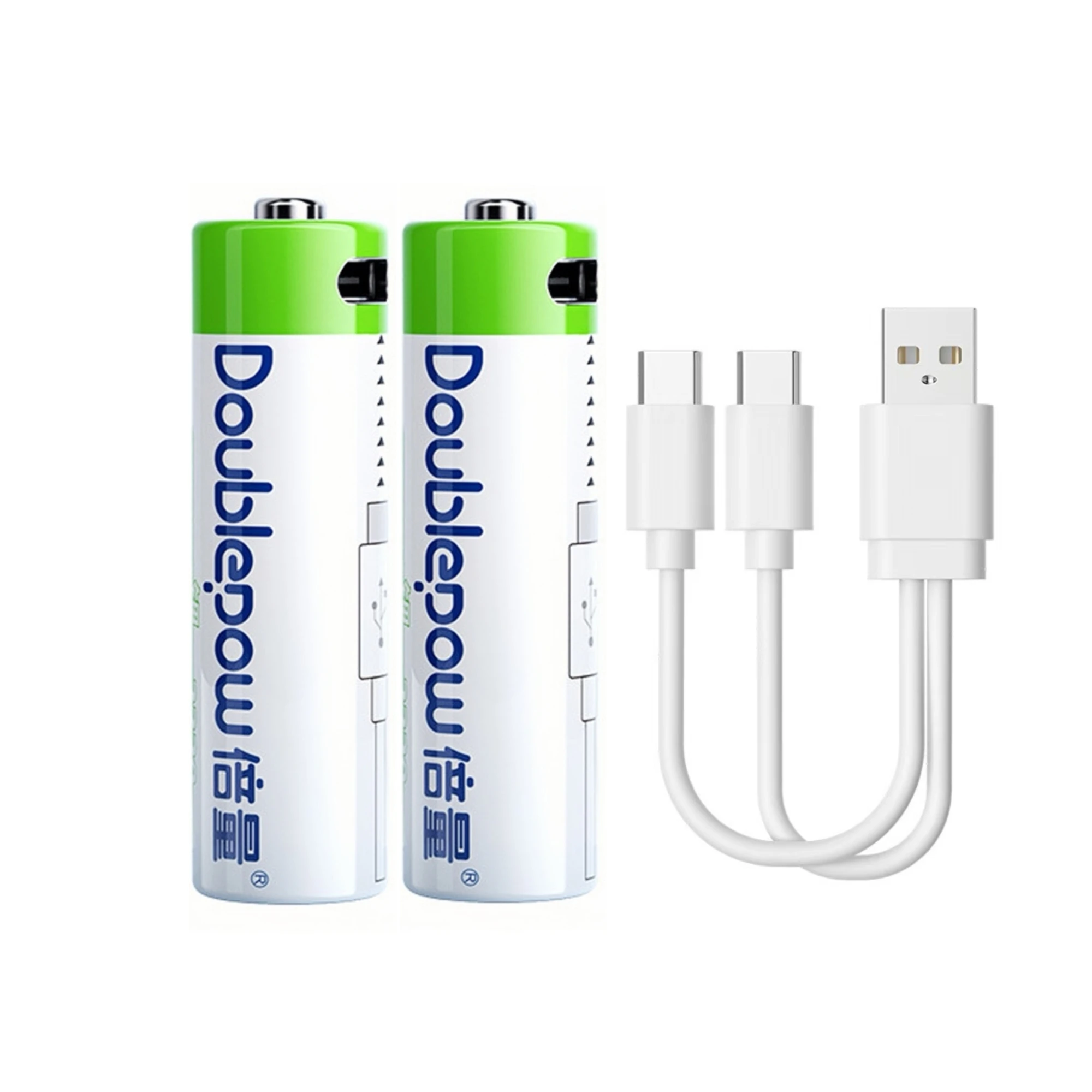 

2pcs/lot New 3.7V 2220mWh 14500 rechargeable lithium battery type-c USB rechargeable flashlight dedicated AA lithium battery
