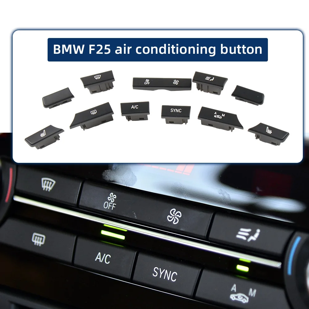 64116825513 Auto AC Button Air Conditioning Venlitation Temperature Control Cap Repair Kit For BMW X3 X4 Series F25 F26 11-17 view 2