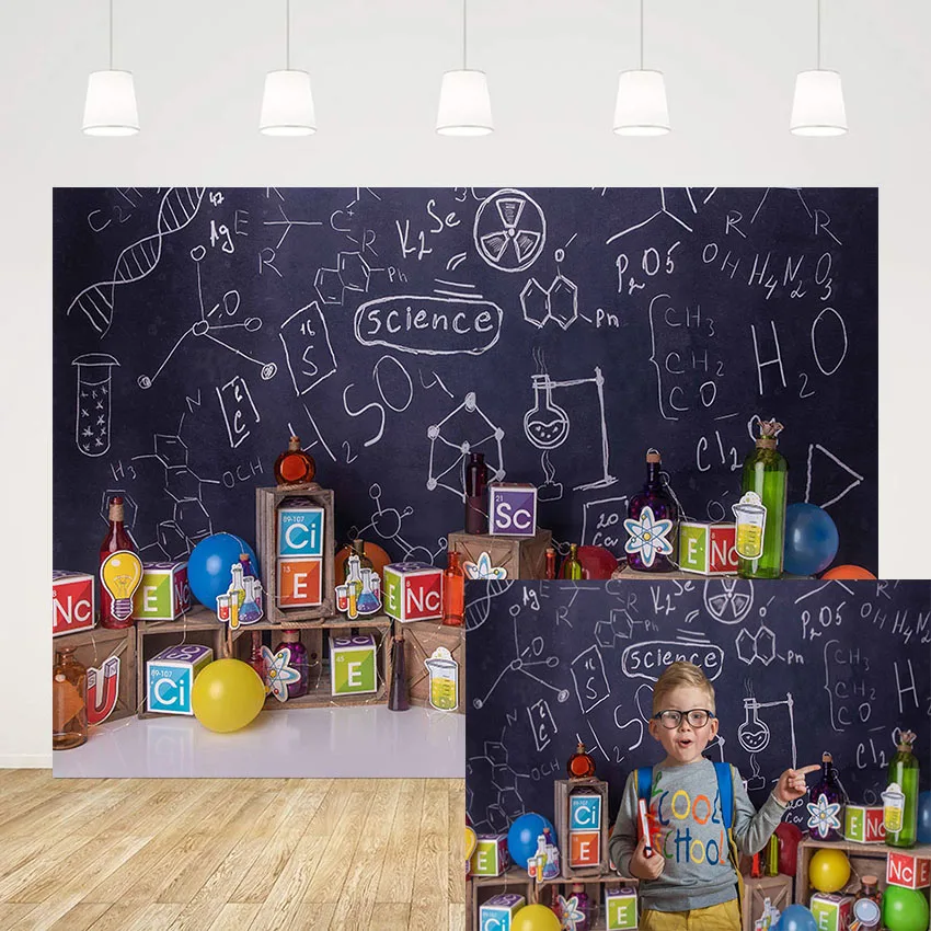 Mehofond Blackboard Class Children Back To School Student Background For Chemical Alphabet Photography Backdrops Photo Studio